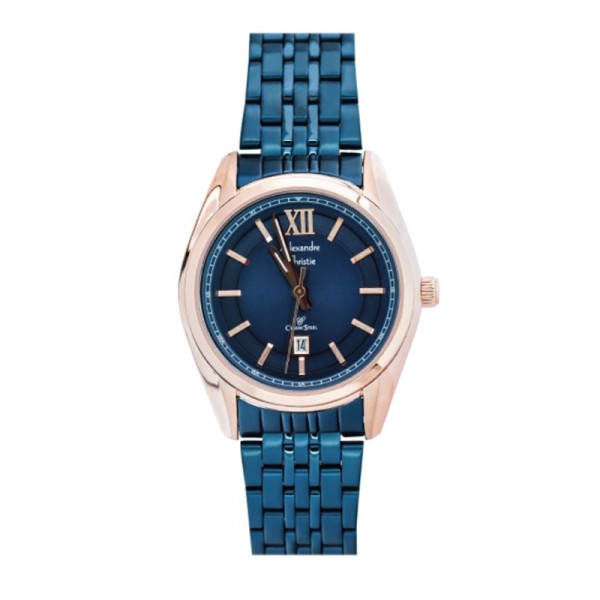 Alexandre Christie AC 8501 Rosegold Blue Lady LDBURBU